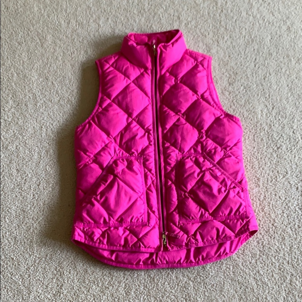 J.crew hot pink vest size xs